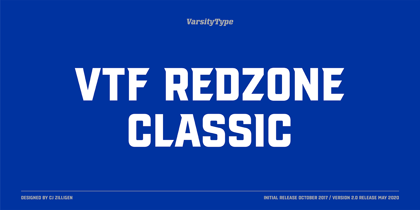 Przykład czcionki VTF Redzone Classic